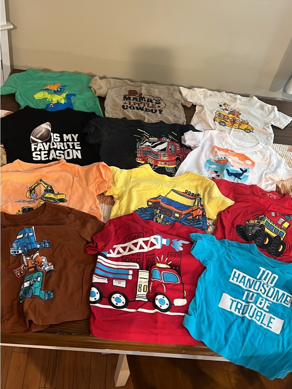Assorted Boys' Graphic Tee Pack - Colorful Vehicle Designs